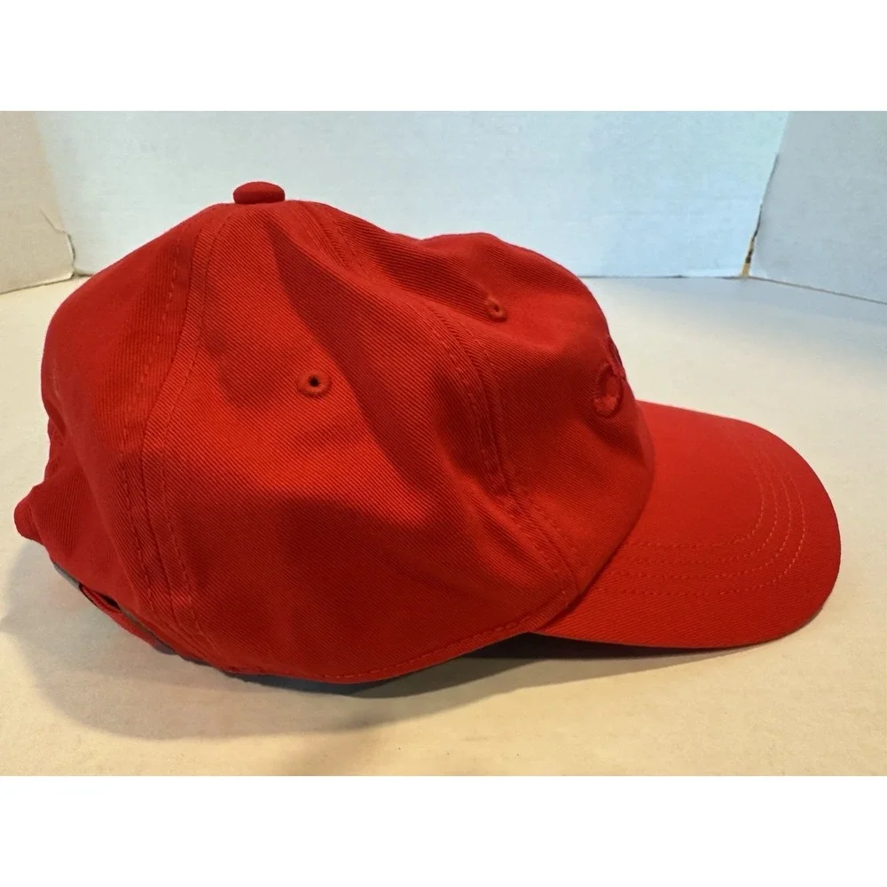 Coach Embroidered Baseball Cap Hat Red Adjustable New No Tag
